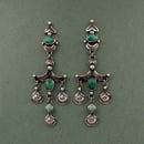 Image 1 of Emerald Valley Turquoise Statement Earrings