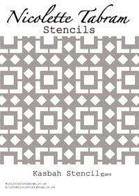 Image 4 of Kasbah Furniture Stencil for Furniture, Wall and Fabric Projects-Moroccan stencil-DIY 