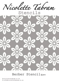 Image 4 of Berber Furniture Stencil for Furniture, Wall and Fabric Projects-Moroccan stencil-DIY 