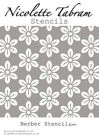 Image 4 of Berber Furniture Stencil for Furniture, Wall and Fabric Projects-Moroccan stencil-DIY