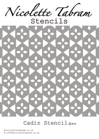 Image 4 of Cadiz Furniture Stencil for Furniture, Wall and Fabric Projects-Moroccan stencil-DIY 