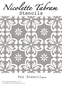 Image 5 of Fes Furniture Stencil for Furniture, Wall and Fabric Projects-Moroccan stencil-DIY 
