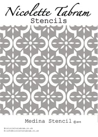 Image 5 of Medina Furniture Stencil for Furniture, Wall and Fabric Projects-Moroccan stencil-DIY 