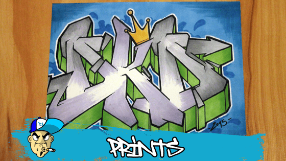 Image of DKD Graffiti Letters Print