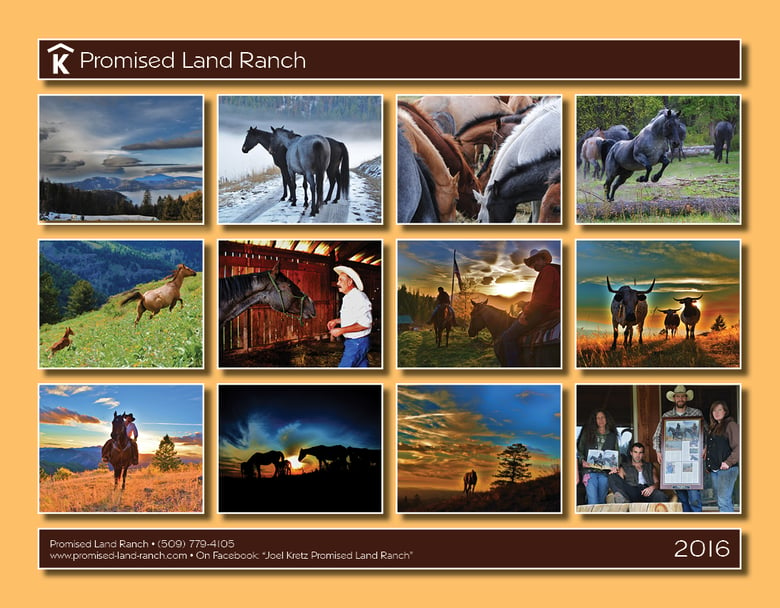 Image of 2016 Promised Land Ranch Calendar