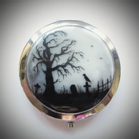 Image 3 of Custom Hand Painted Resin Art Compact Handbag Mirror