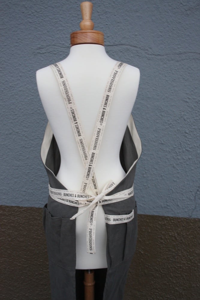 Image of Hand Dyed Red Duck Cloth Bib Apron