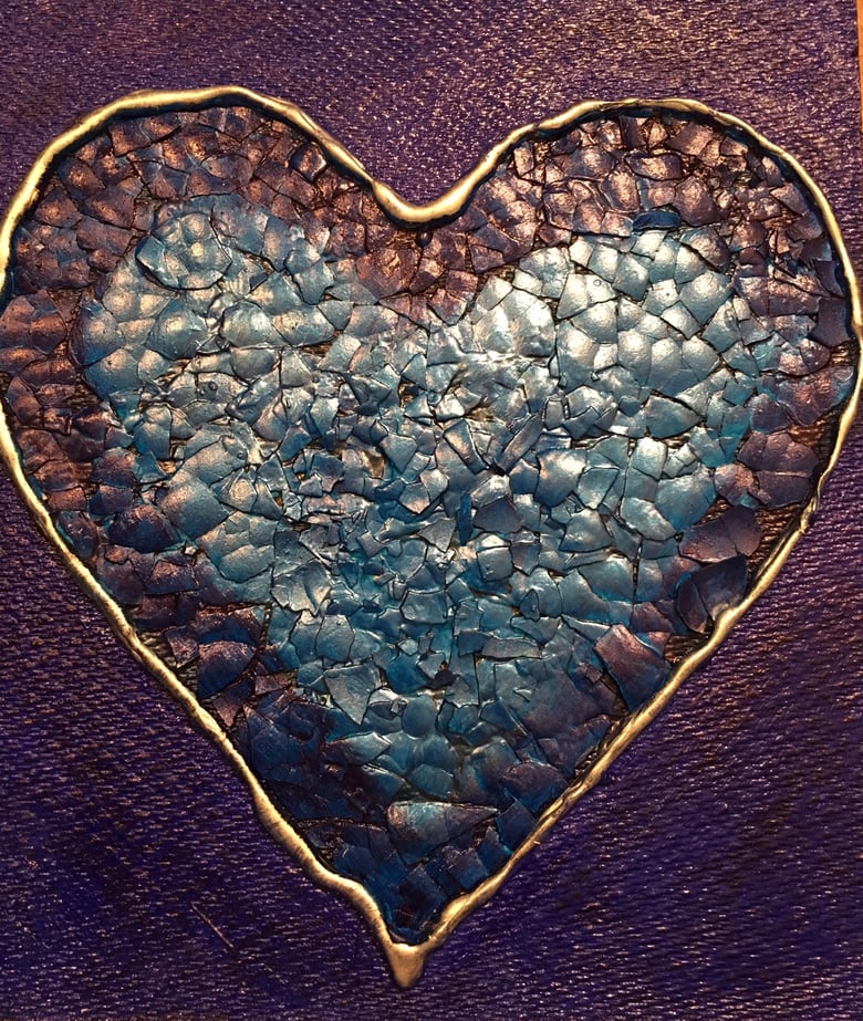 Image of Egg Shell Art - The Happy Heart Collection - Blue