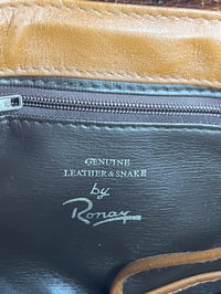 Image 5 of Snakeskin Leather Panel Clutch
