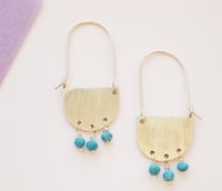 Image 2 of half moon and turquoise drops