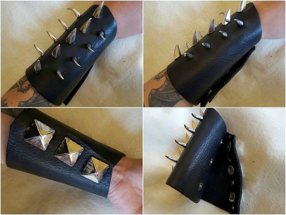 Image of Heavy Metal leather cuff