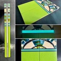 Image 1 of Mammoth Tusk & Glass Fiber GLOW Segmented Knife Scales 