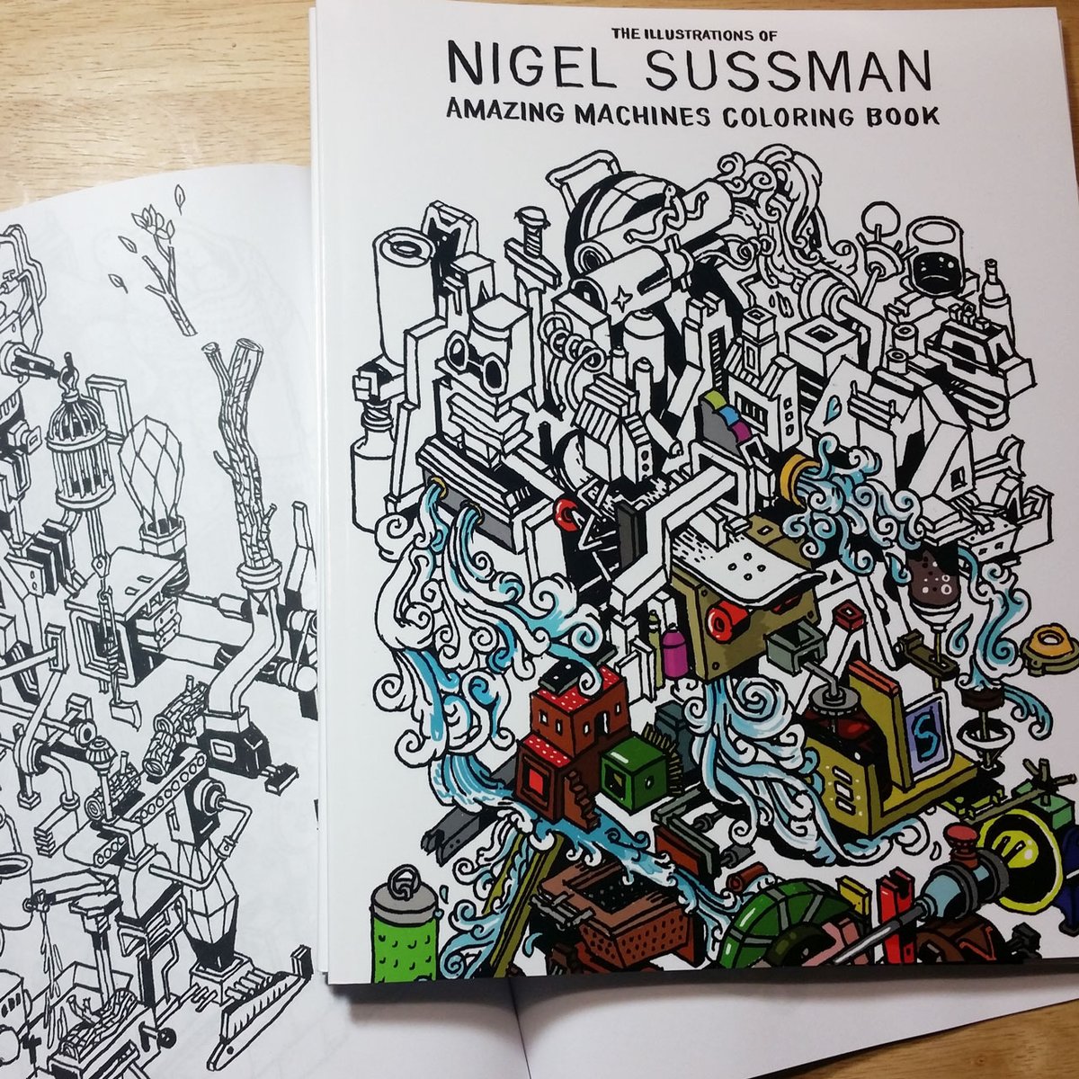 Amazing Machines Coloring Book | Nigel Sussman Illustration