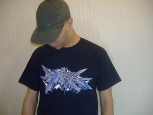 Image of silkscreen astek t-shirt navy blue
