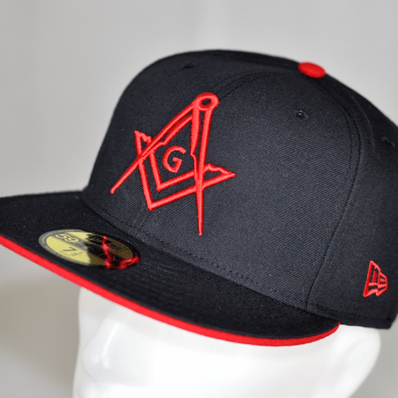 Image of New Era 59Fifty Black - Scarlet with G fitted
