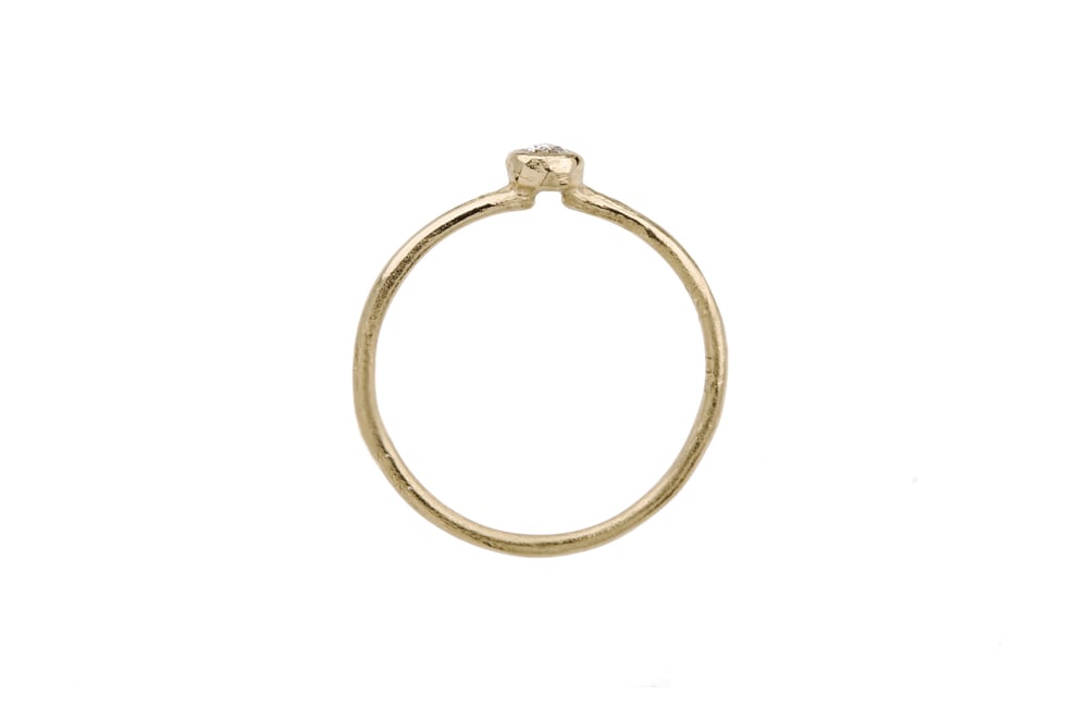 Image of Tiny engagement ring. Rose cut diamond. Friday