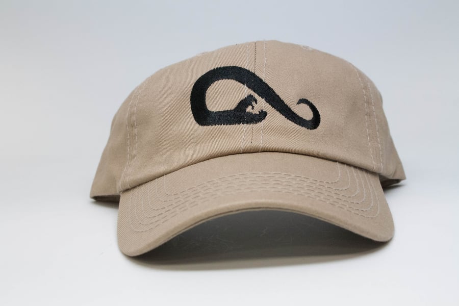 Image of Khaki and Black Logo Cap
