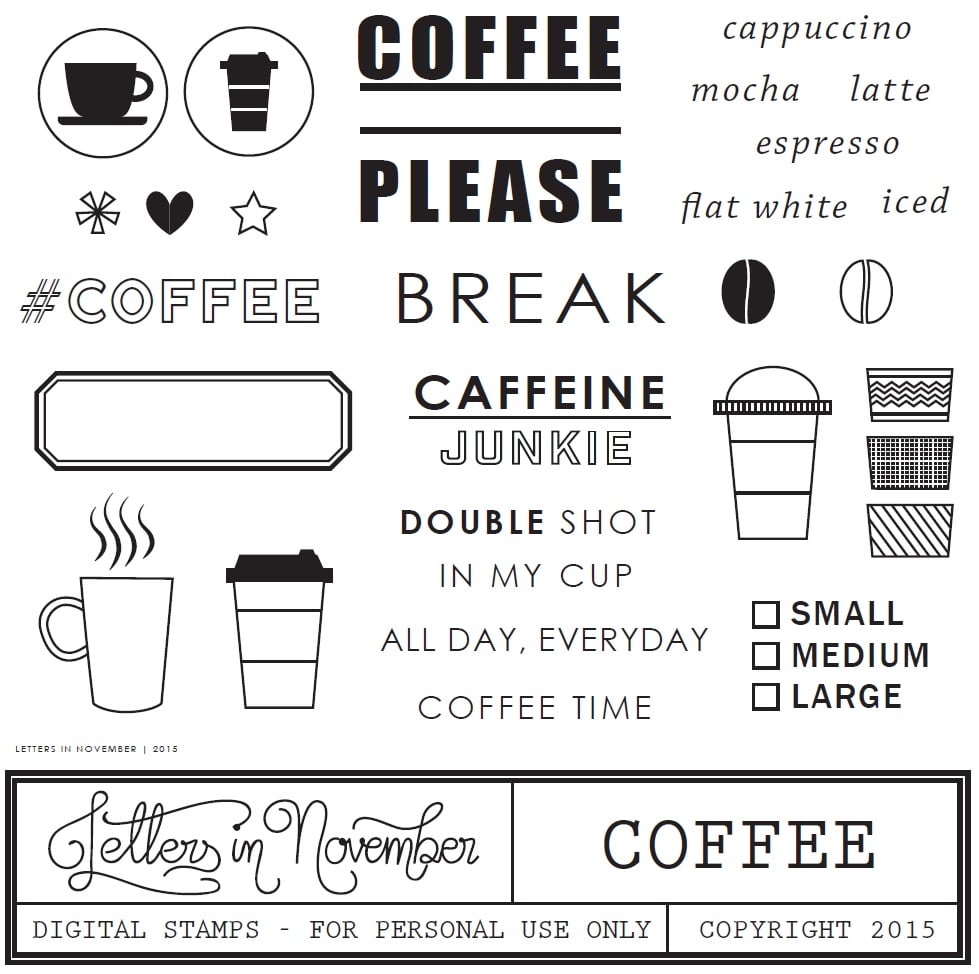Image of Coffee Digital Stamp
