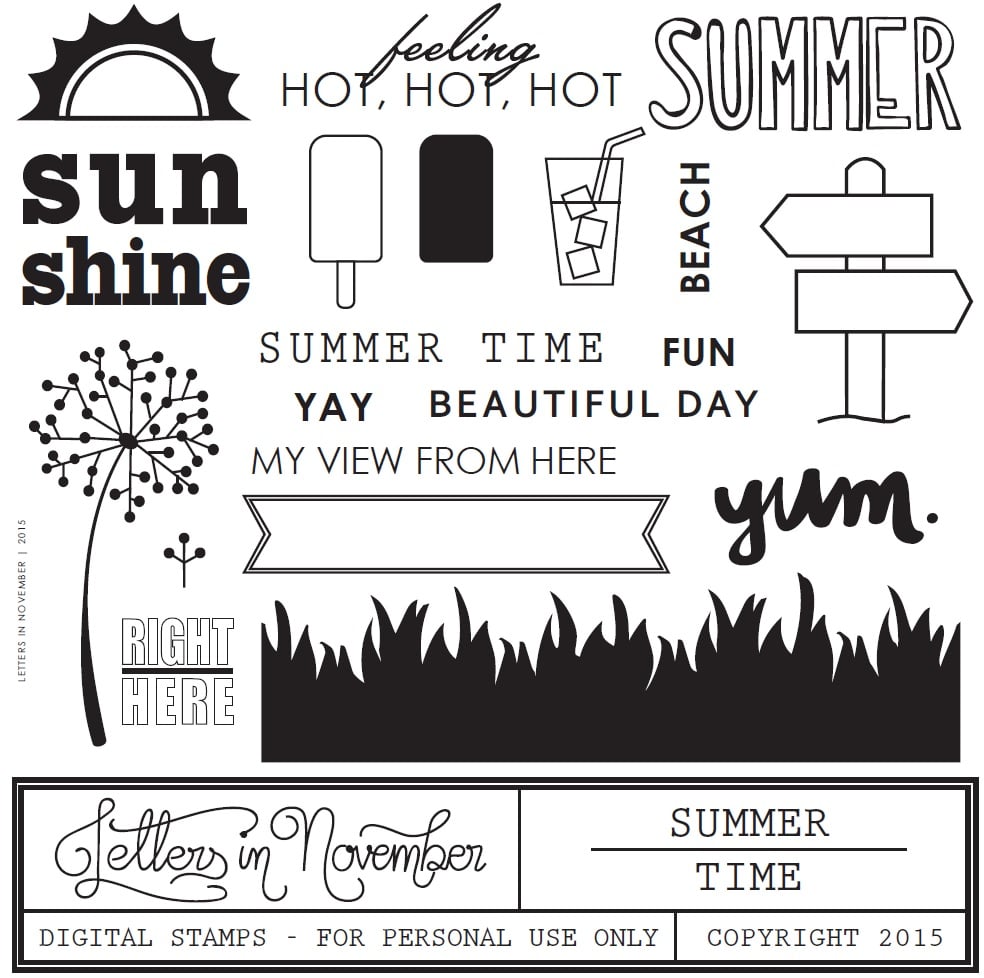 Image of Summer Time Digital Stamp