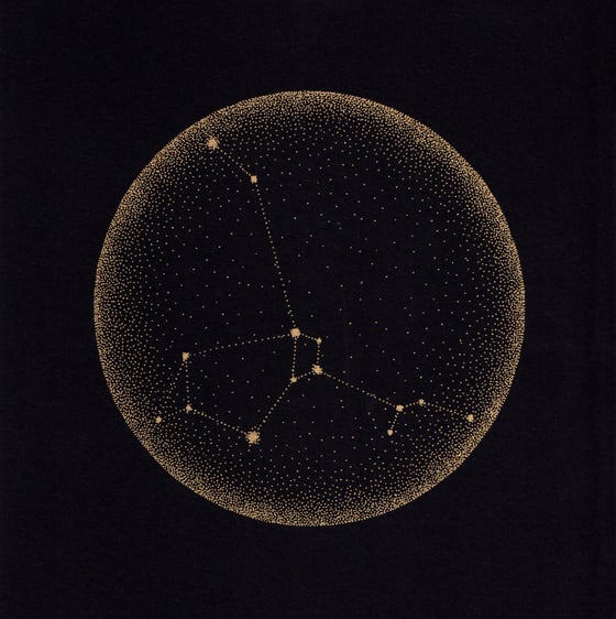 Image of Zodiac Star Constellation - A4 print