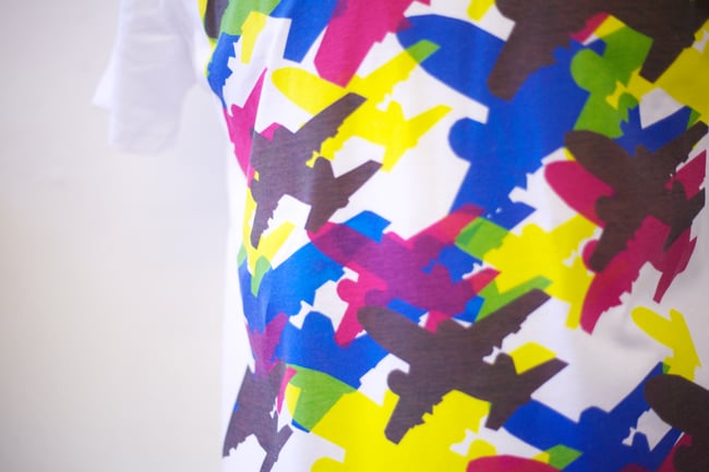 XL,XXL CMYK planes white t-shirt