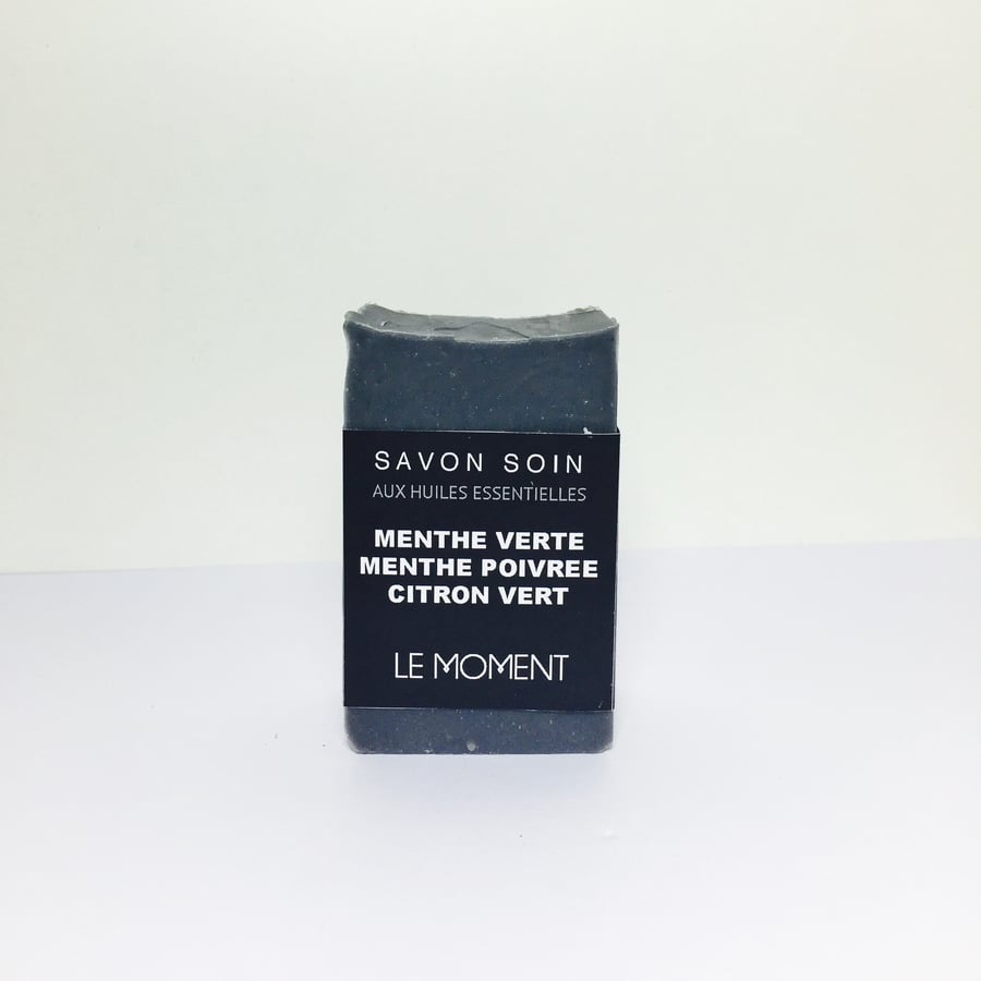 Image of Savon Argile Noire - Menthe verte Menthe poivrée Citron vert