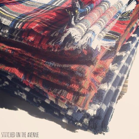Image of Plaid Tartan Blanket Scarves