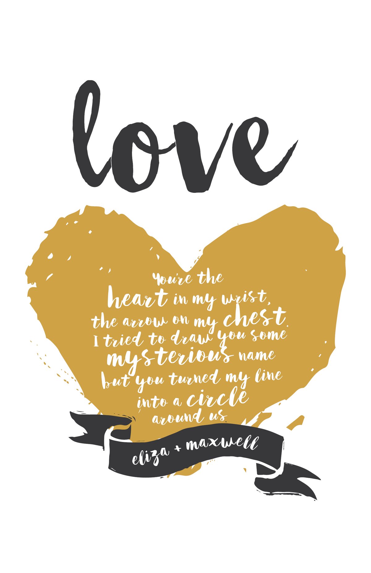 You're the Heart in my Wrist print