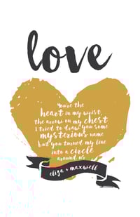 You're the Heart in my Wrist print