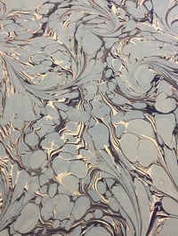Image 1 of Marbled Paper #31 'Eau de Nil' Contemporary Marbled Design. 