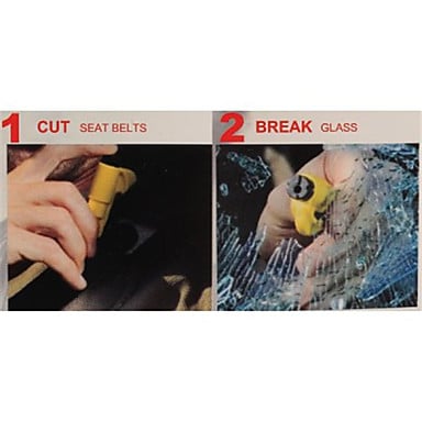 Window Glass Breaker/Seat Belt Cutter Keychain