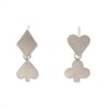 {NEW} Wonderland Playing card suit earrings