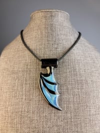 Image 3 of Aqua Black Dragon Wing Pendant