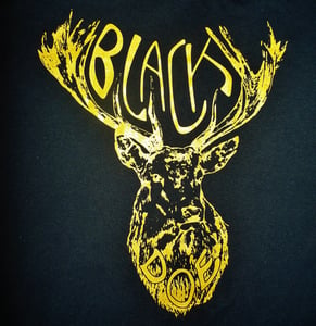 Image of Mary Epworth Black Doe T-Shirt - Black and Gold