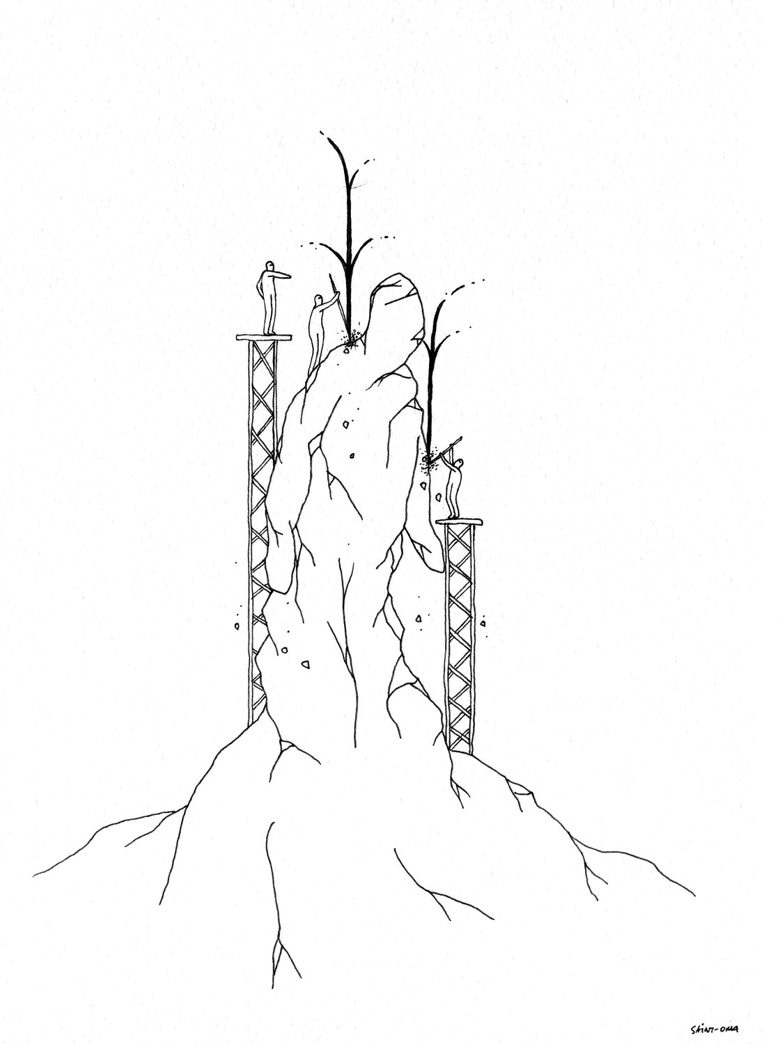 Image of PROMO..... SAINT-OMA : sans titre ("Geyser") - COLLECTOR : Tirage de tête