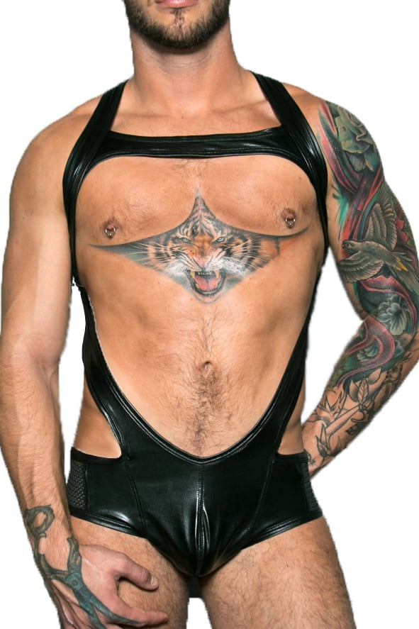 Image of Black Harness Singlet