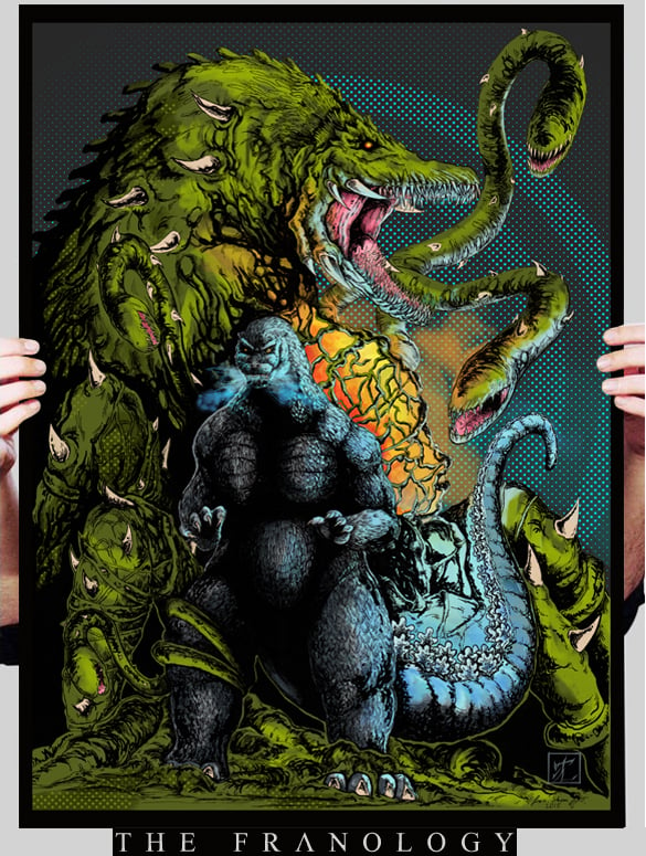 Image of Godzilla vs Biollante Colour A2 Print