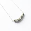 Pyrite Row Necklace - sterling silver
