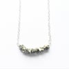 Pyrite Row Necklace - sterling silver