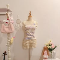 Image 1 of dkny grunge lace shoulder top