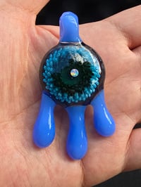 Image 2 of 2K Glass Art Implosion Pendant 