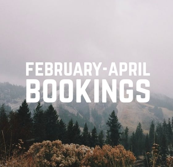 Image of February-April bookings
