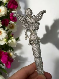 Image 1 of Silver Rhinestone Butterfly Pen