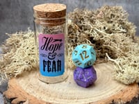 Image 1 of Hope and Fear Duality Dice | Handmade Pair of D12 Dice Blue and Purple