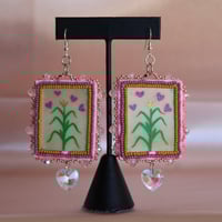 Image 1 of Corn Lover (Pink) Beaded Earrings