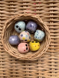 Image 9 of Mini Egg Guys Small (Pale Blue or Lilac) standing decoration