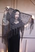 Lace fringe black shawl Image 4