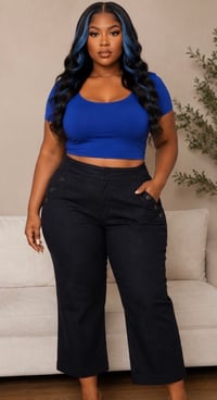 Image 1 of New size 14 Worthington modern Fit dark denim blue pants #1273*14