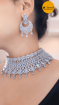 Image 1 of Krista_AD Choker Set - Party Choker Set with Earrings