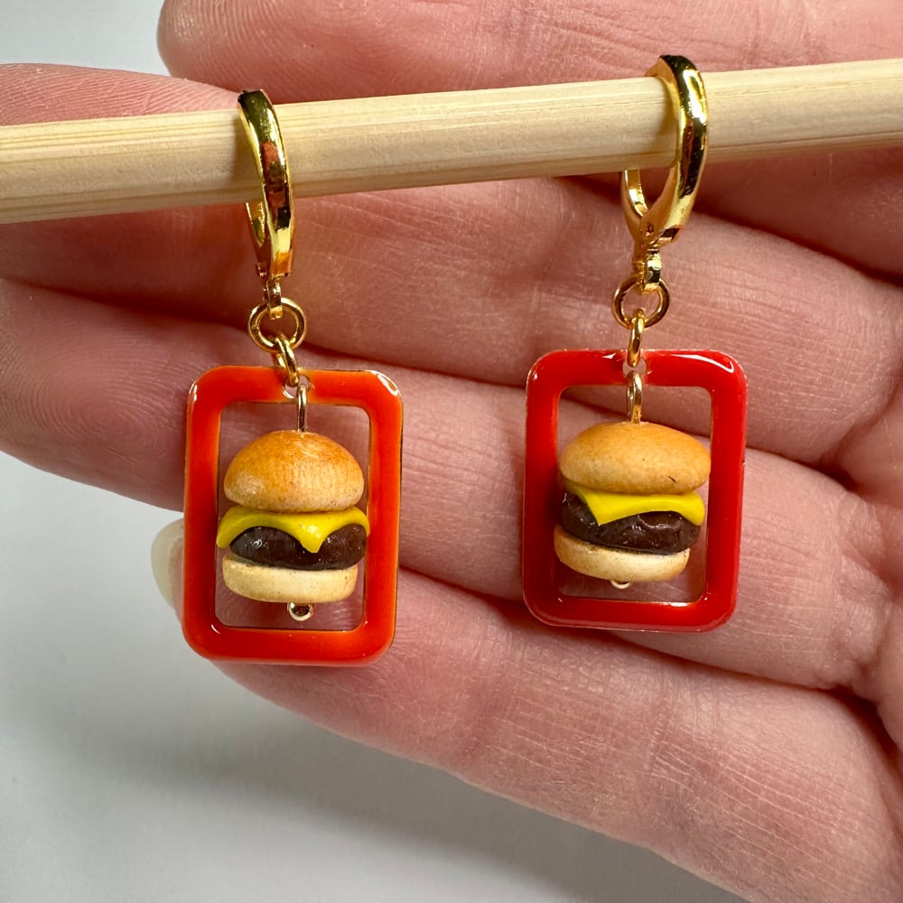 Image of Burger Earrings
